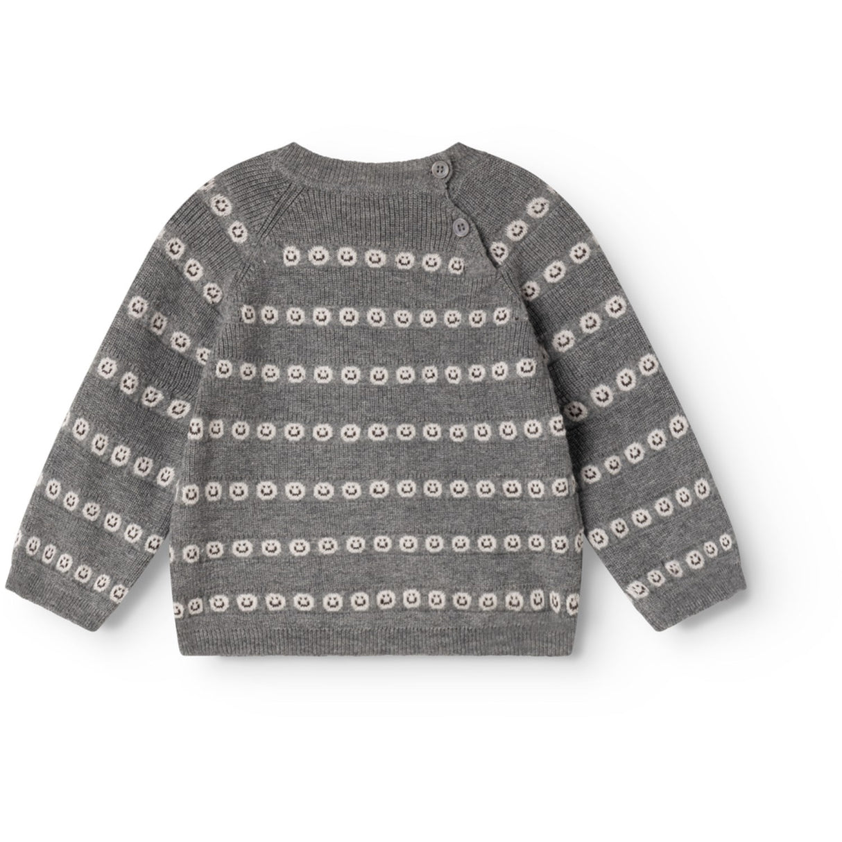 MarMar Light Cotton Wool Pattern Creamy Smiles Torin B Strikket Bluse