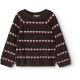 MarMar Light Cotton Wool Pattern Rose Frosting Hearts Torin Strikket Bluse