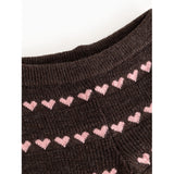 MarMar Light Cotton Wool Pattern Rose Frosting Hearts Penn Strikket Bukser