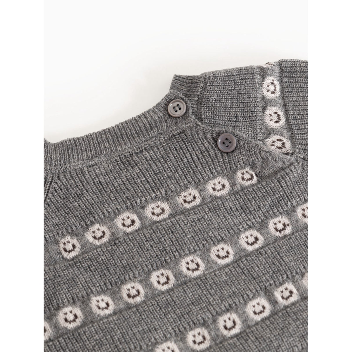 MarMar Light Cotton Wool Pattern Creamy Smiles Torin B Strikket Bluse