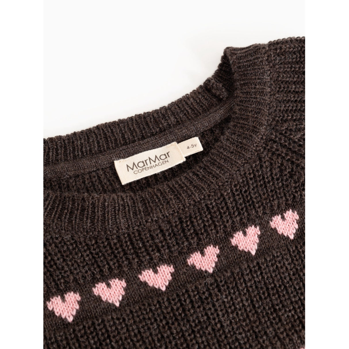 MarMar Light Cotton Wool Pattern Rose Frosting Hearts Torin Strikket Bluse