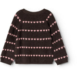 MarMar Light Cotton Wool Pattern Rose Frosting Hearts Torin Strikket Bluse