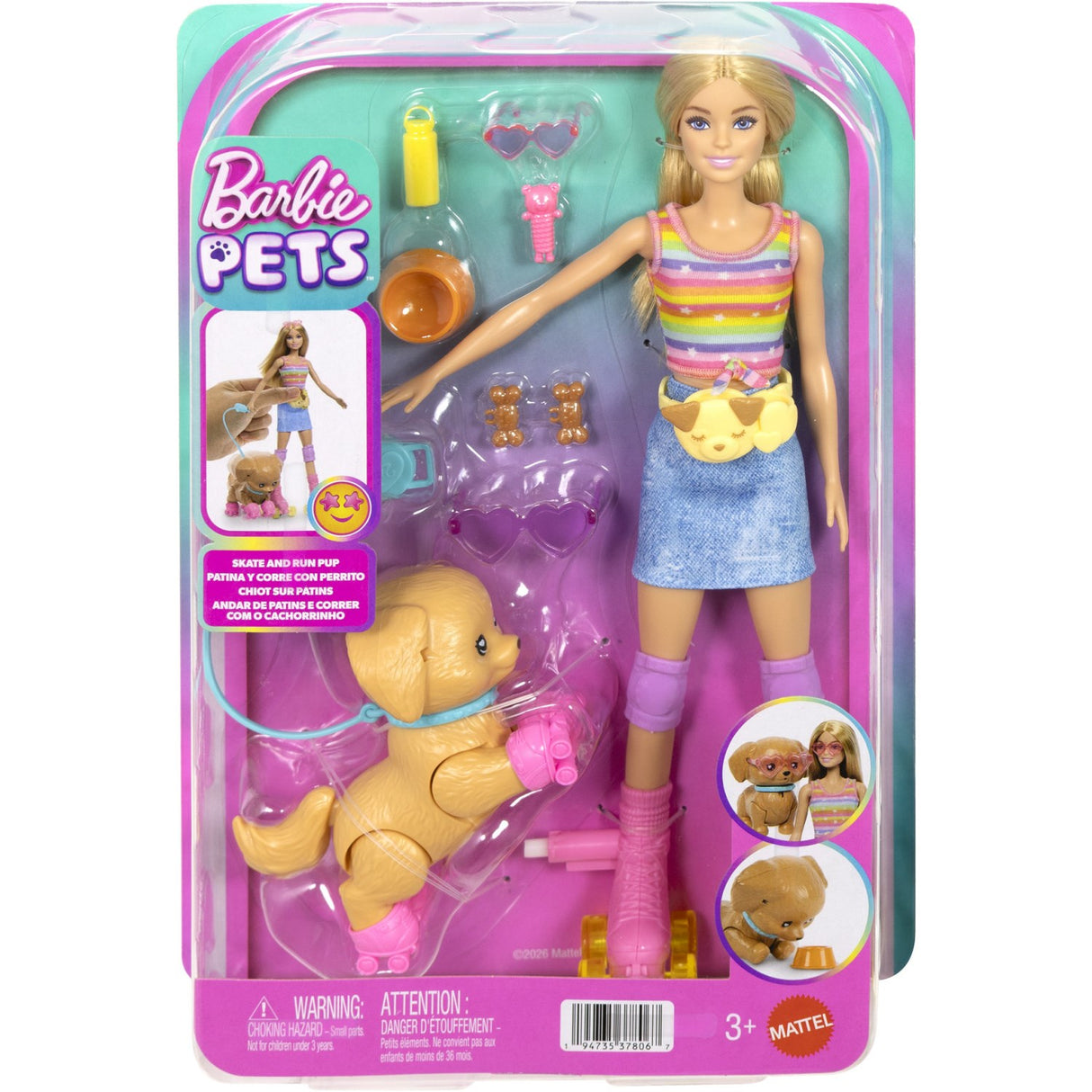 Barbie® Feature Pet Skate N Run Hvalp
