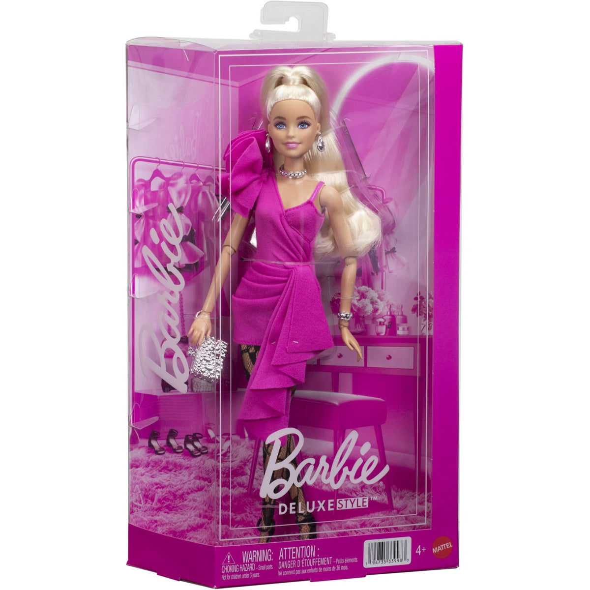 Barbie® Deluxe Style Pink & Black Tights