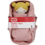 KREA® Dukke I Kurv Rosa