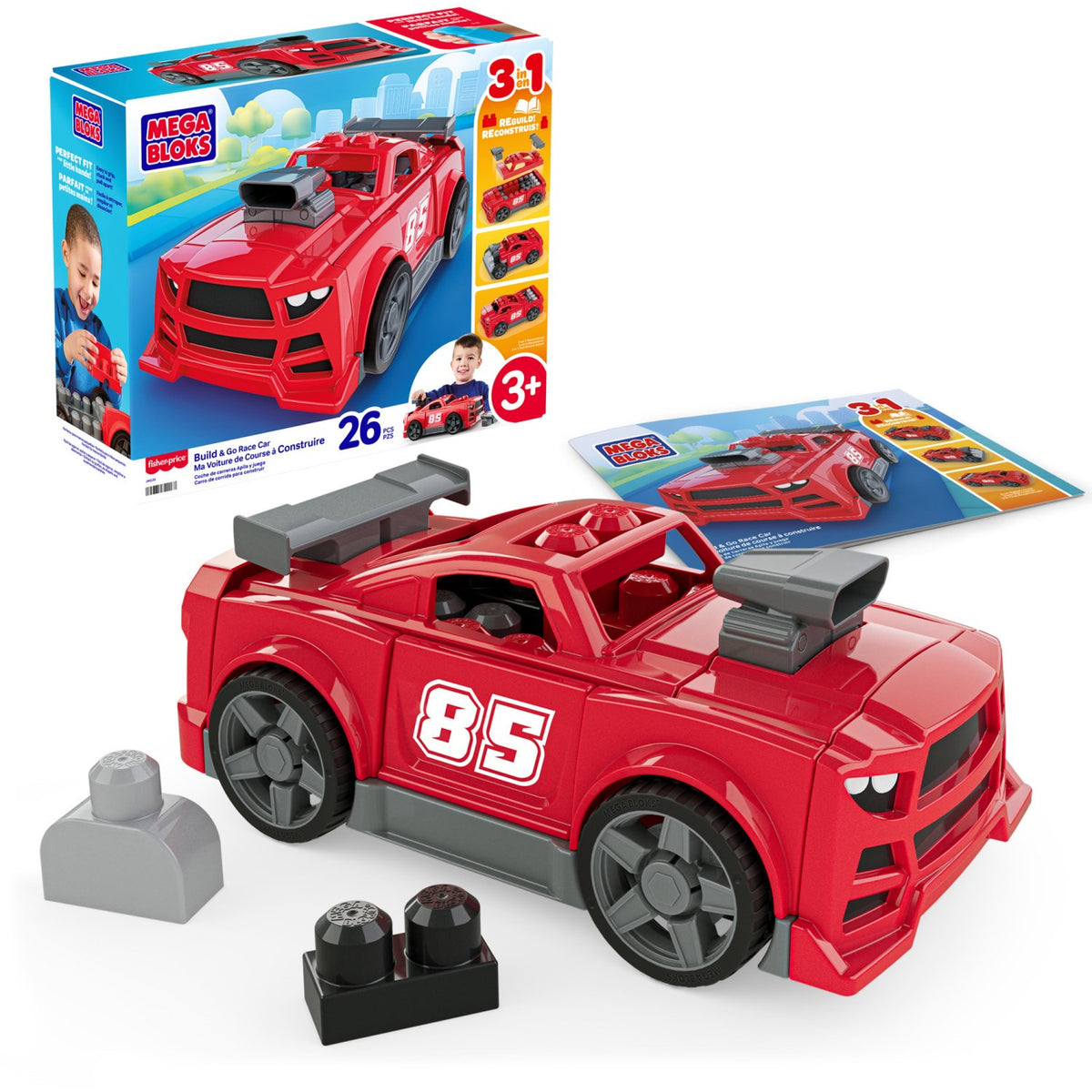 MEGA Bloks Byg & Ombyg Racerbil
