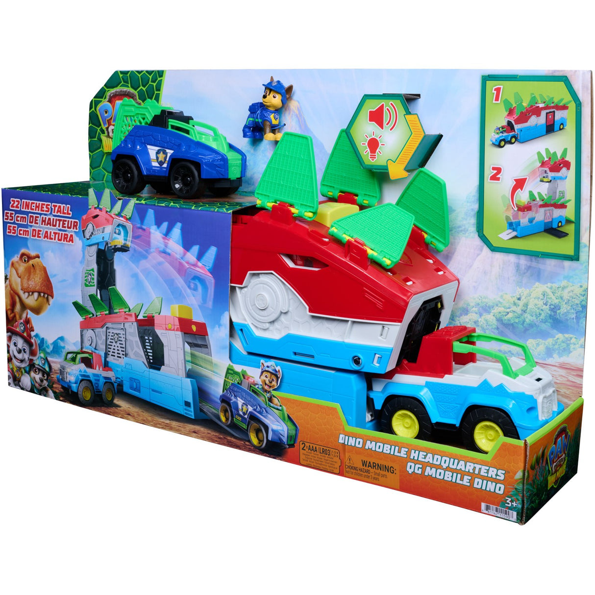 Paw Patrol Movie 3 2i1 Dino Uro Hovedkvarter