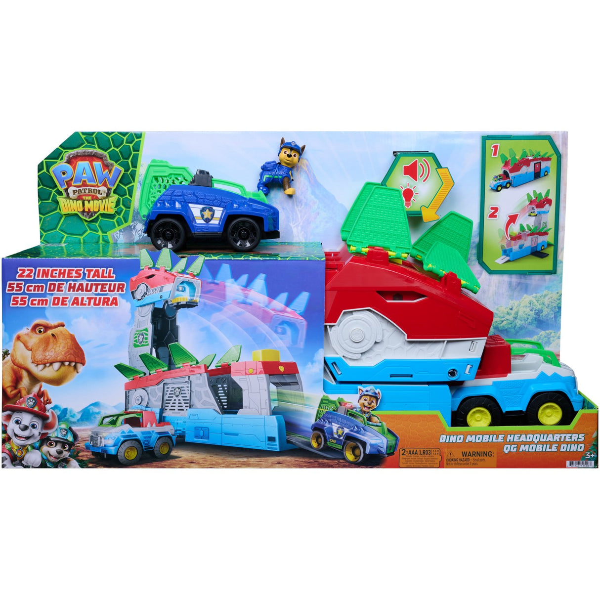 Paw Patrol Movie 3 2i1 Dino Uro Hovedkvarter