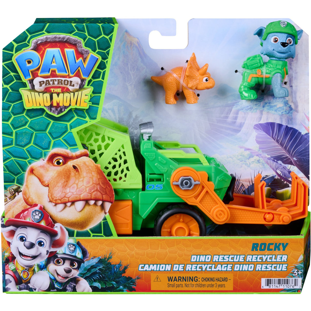 Paw Patrol Movie 3 Dino Tema Køretøj Rocky