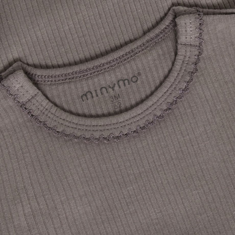 Minymo Plum Truffle Body Ls Rib
