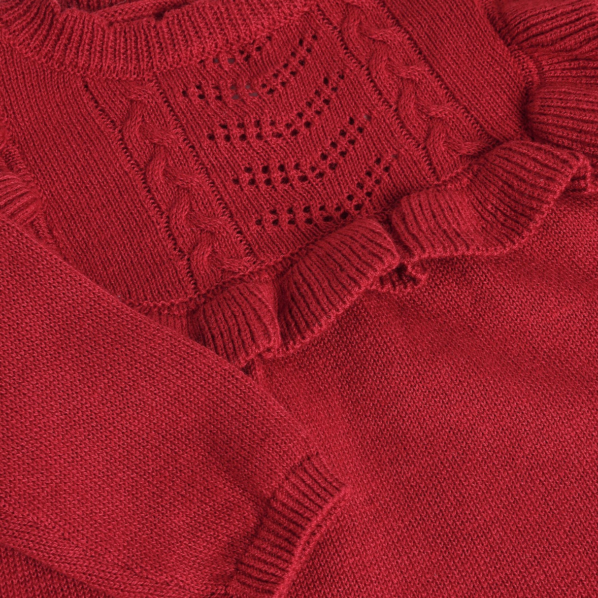 Minymo Rio Red Kjole Ls Strik
