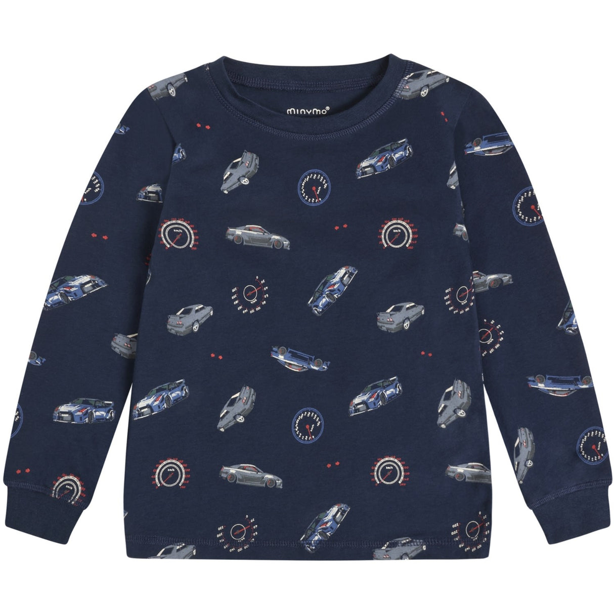 Minymo Dark Sapphire Pyjamas Ls Sæt Aop
