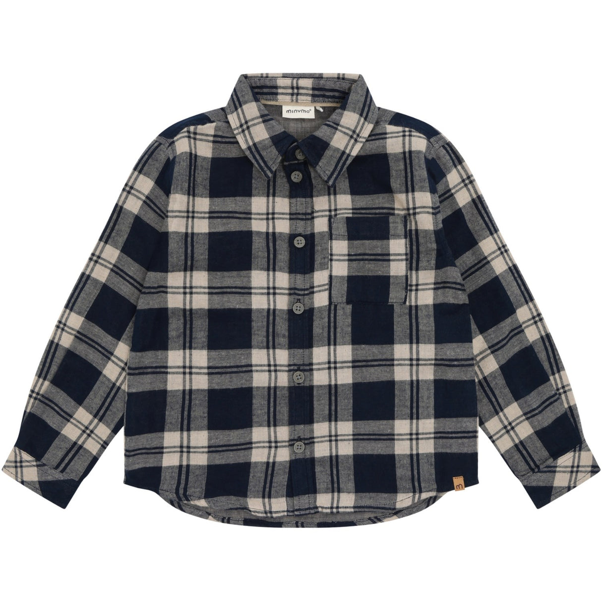 Minymo Dark Sapphire Skjorte Ls Check