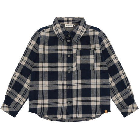 Minymo Dark Sapphire Skjorte Ls Check