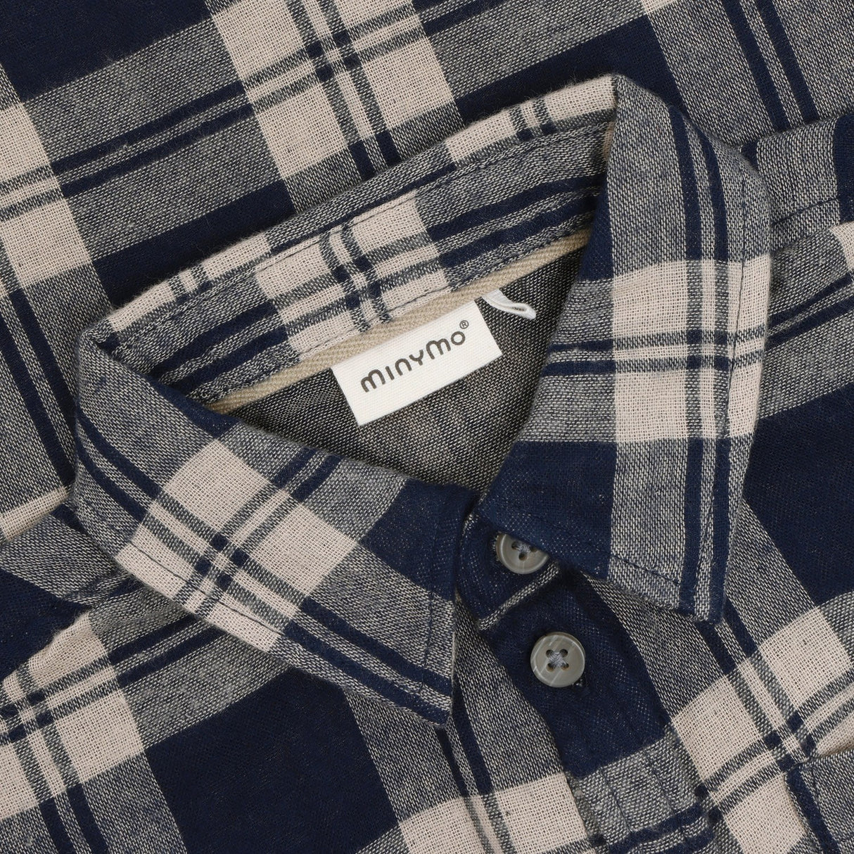 Minymo Dark Sapphire Skjorte Ls Check