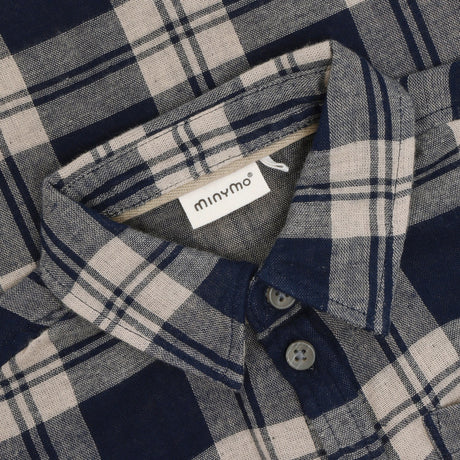Minymo Dark Sapphire Skjorte Ls Check
