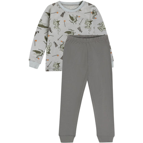 Minymo Profile Gray Pyjamas Ls Sæt Aop