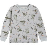 Minymo Profile Gray Pyjamas Ls Sæt Aop