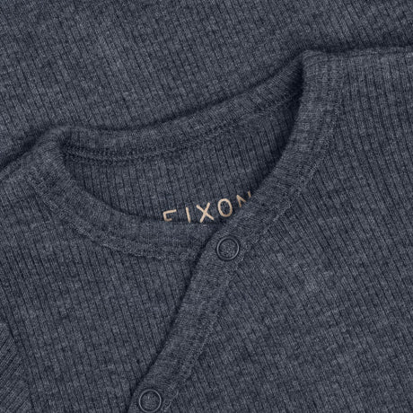 FIXONI Vintage Indigo Melange Slå-om Body Ls Melange Rib