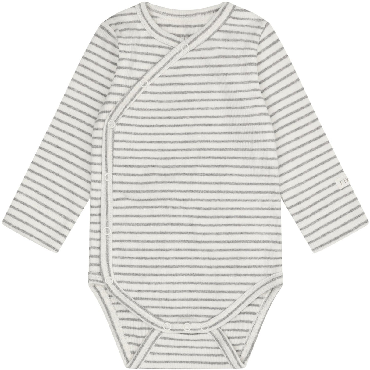 FIXONI Flint Gray Melange Slå-om Body Ls Rib