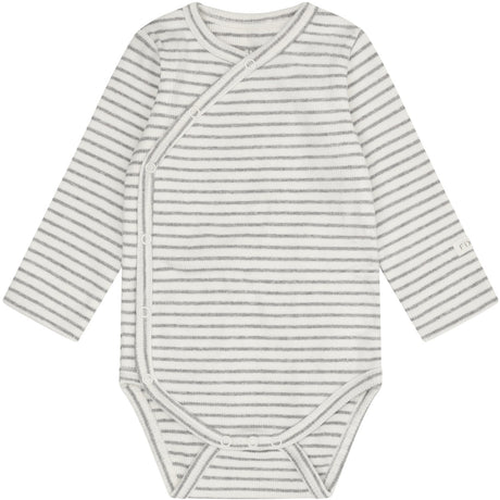 FIXONI Flint Gray Melange Slå-om Body Ls Rib