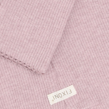 FIXONI Pale Mauve Melange Leggings Melange Rib
