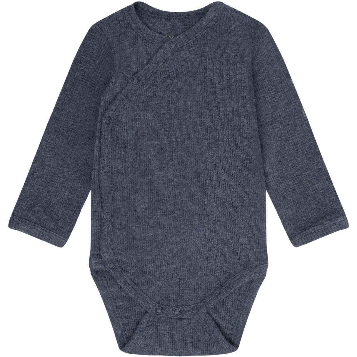 FIXONI Vintage Indigo Melange Slå-om Body Ls Melange Rib