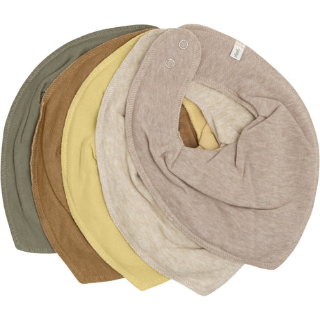 Pippi Straw Bandana Hagesmæk - Solid  (5-Pack)