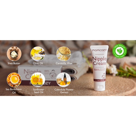 Momcozy 100% Natural Brystvorte Creme, Vegan Lanolin-free Brystvorte Butter