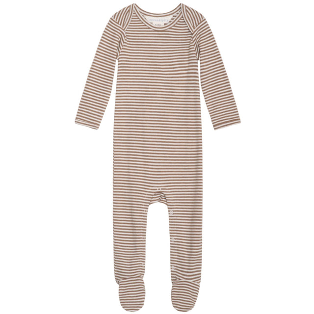 Serendipity Almon/Ecru Baby Suit Stripe Feet