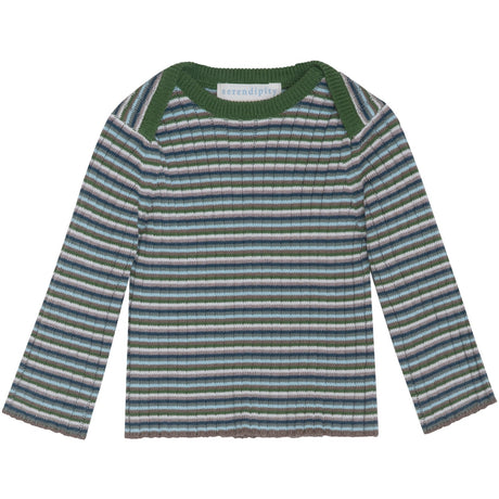 Serendipity Myrtle Stripe Baby Rib Bluse