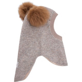 Huttelihut Camel Melange Elefanthue Uld Alpaca Pompoms