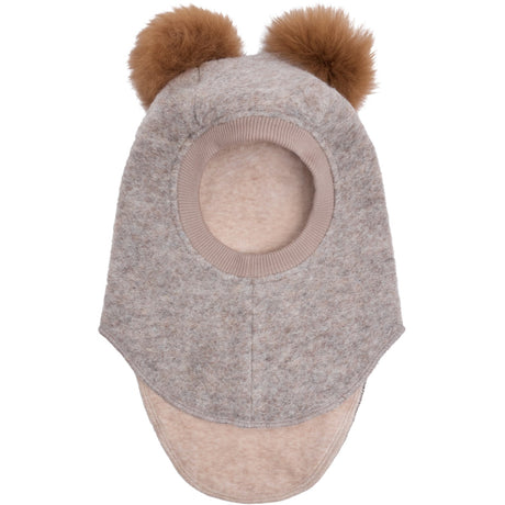 Huttelihut Camel Melange Elefanthue Uld Alpaca Pompoms