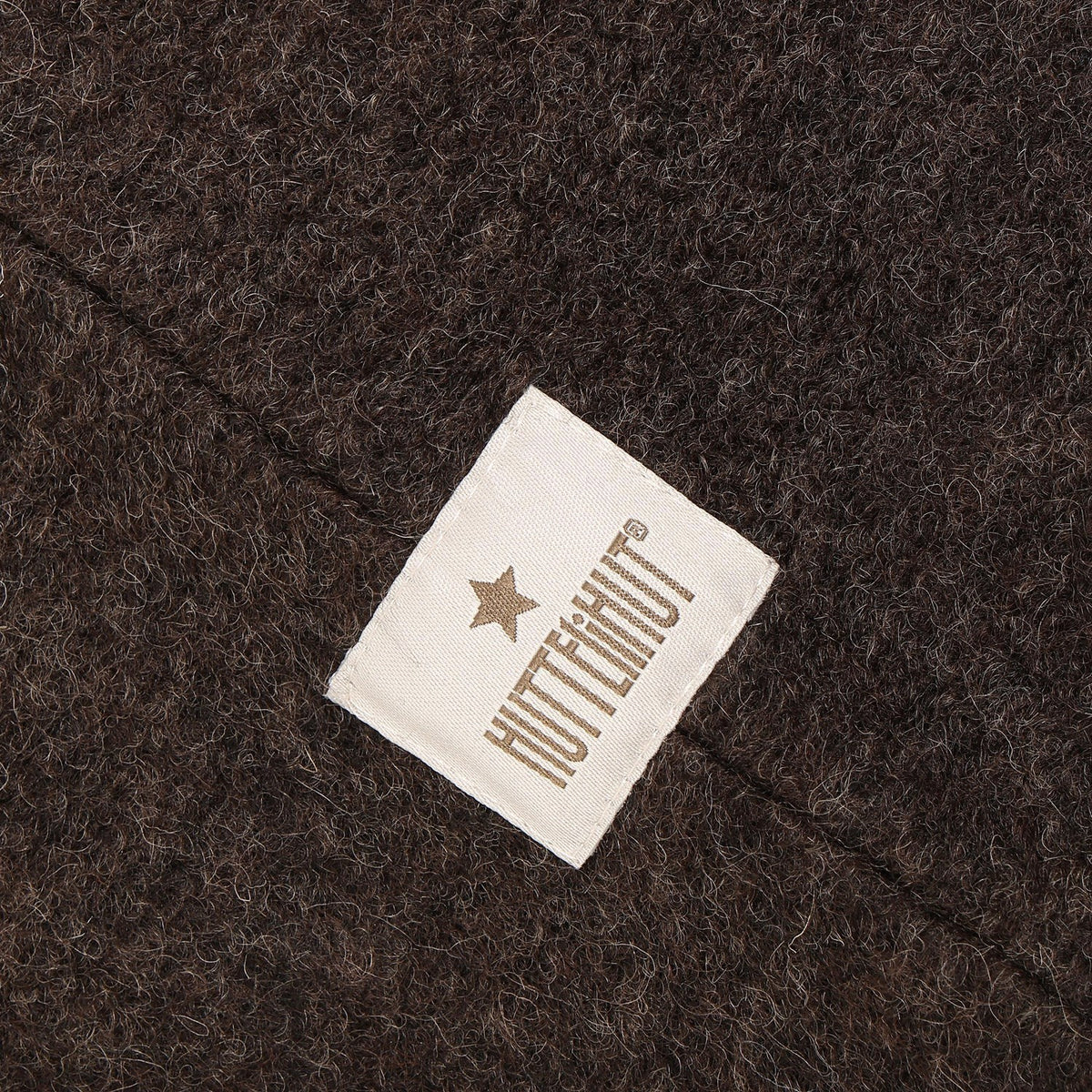Huttelihut Dark Brown Melange Elefanthue Triangles Uld