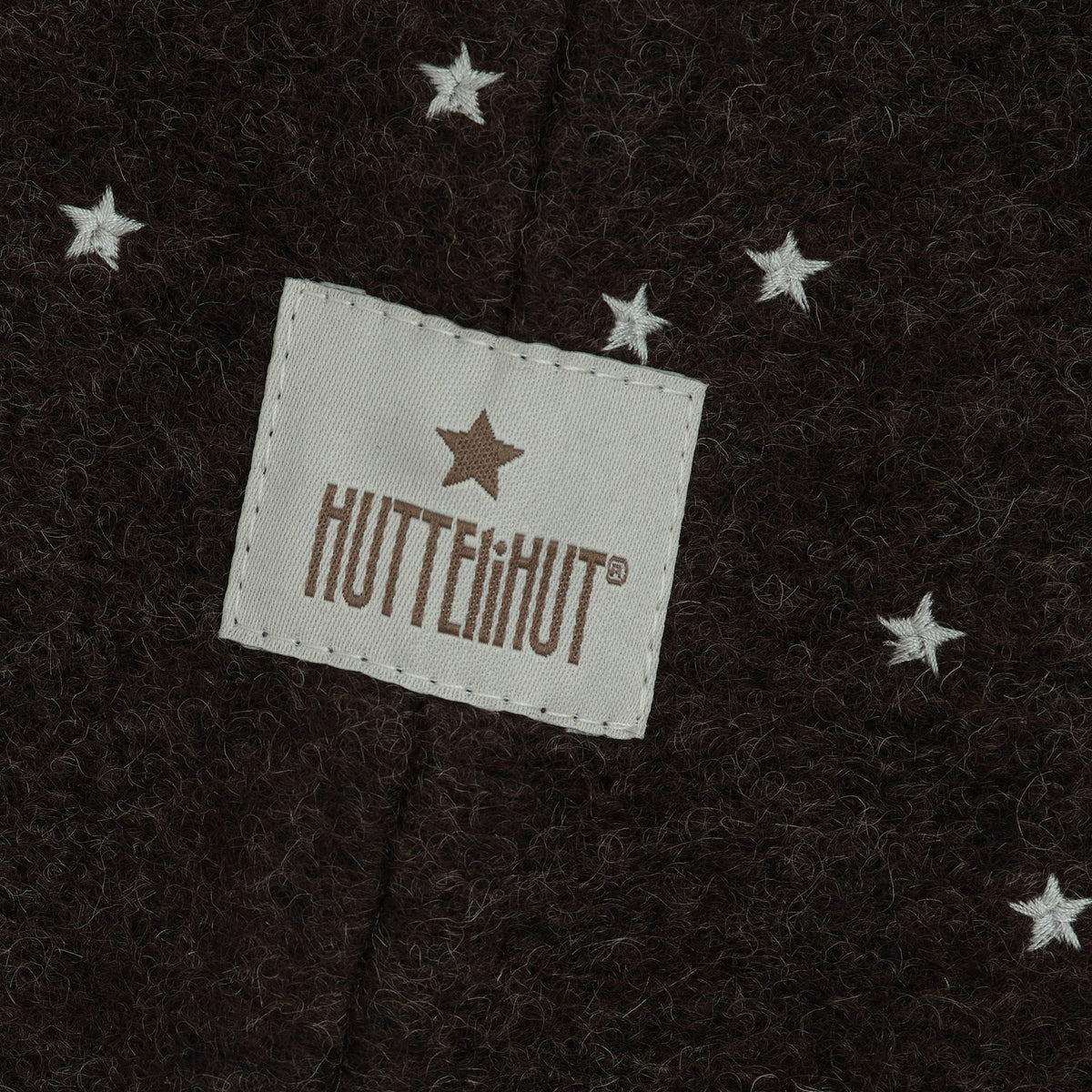 Huttelihut Dark Brown Melange Elefanthue Emb. Uld