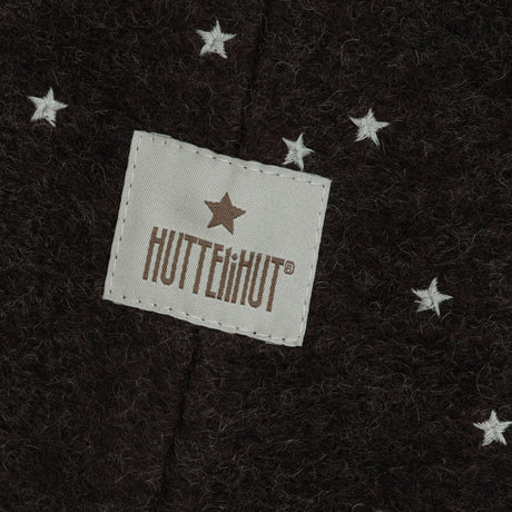 Huttelihut Dark Brown Melange Elefanthue Emb. Uld