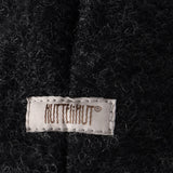 Huttelihut Dark Grey Melange Bonnet Uld Alpaca Pompom