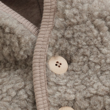 Huttelihut Camel Melange Jakke Pixie Uld Bamse M/ Lin