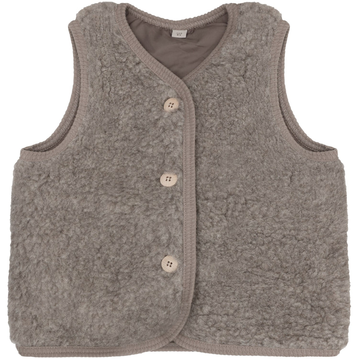 Huttelihut Camel Melange Vest Uld Bamse M/ Lining
