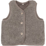 Huttelihut Camel Melange Vest Uld Bamse M/ Lining