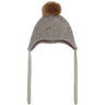 Huttelihut Camel Melange Bonnet Uld Alpaca Pompom