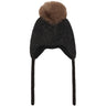 Huttelihut Dark Grey Melange Bonnet Uld Alpaca Pompom