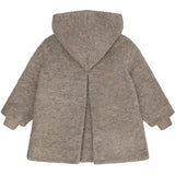 Huttelihut Camel Melange Frakke Hætte Uld M/ Lining