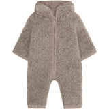 Huttelihut Camel Melange Køredragt Uld Bamse M/ Lining