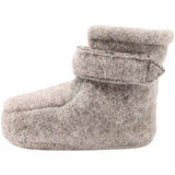 Huttelihut Camel Melange Støvler Uld M/ Velcro