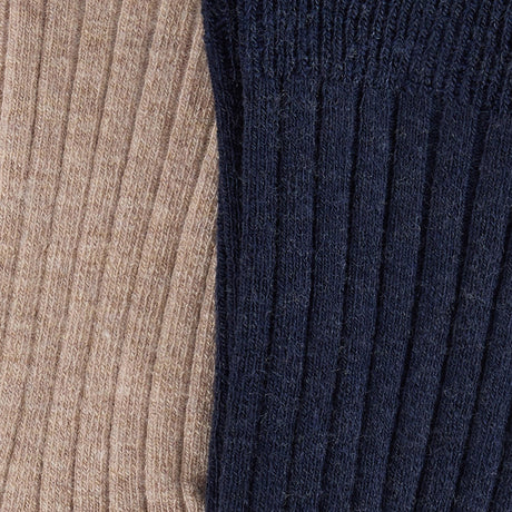 Huttelihut Dark Navy Uld Rib Strømper 2-Pak