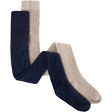 Huttelihut Dark Navy Uld Rib Stockings 2-Pak