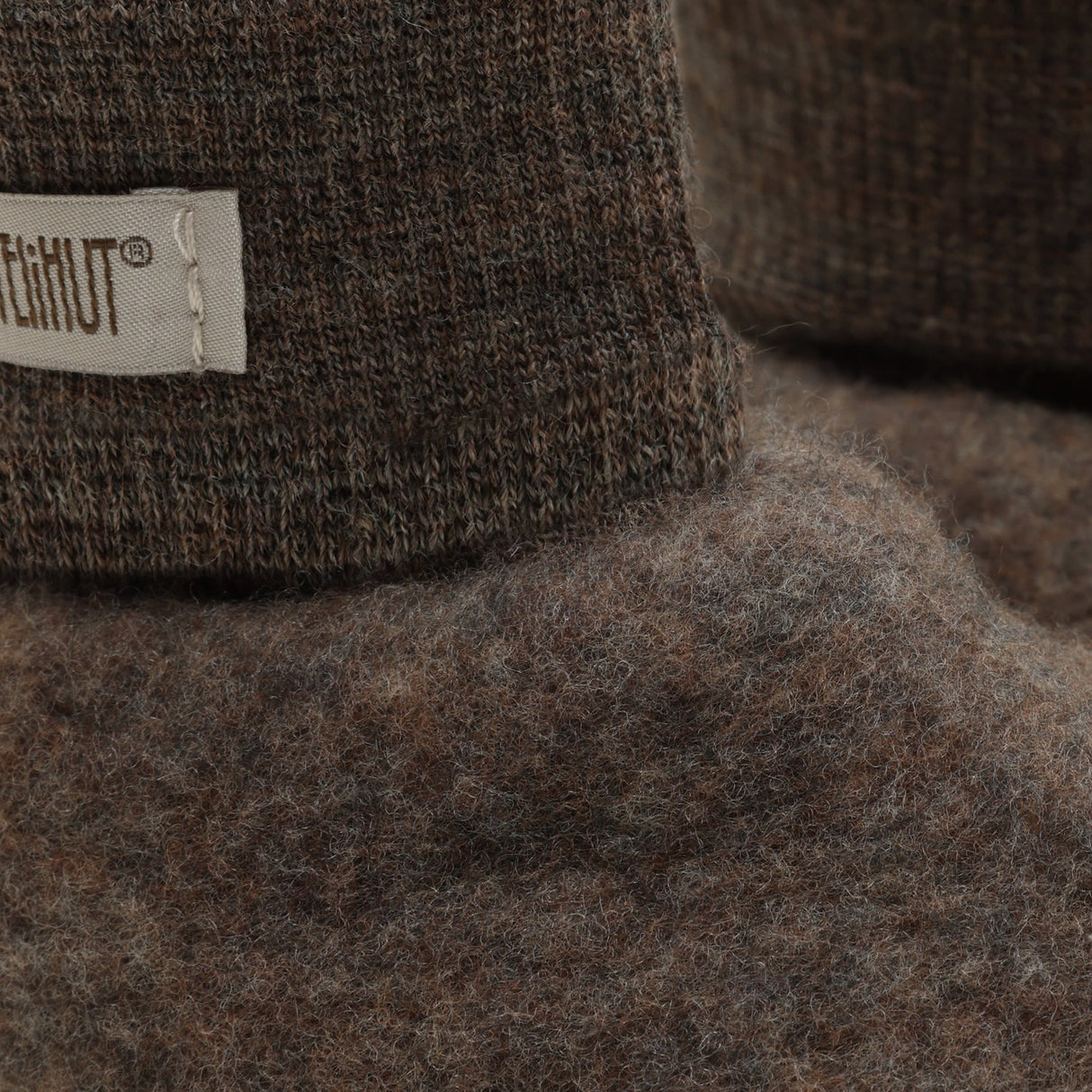 Huttelihut Brown Melange Footies Uld Fleece
