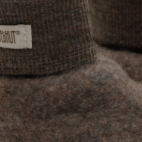 Huttelihut Brown Melange Footies Uld Fleece