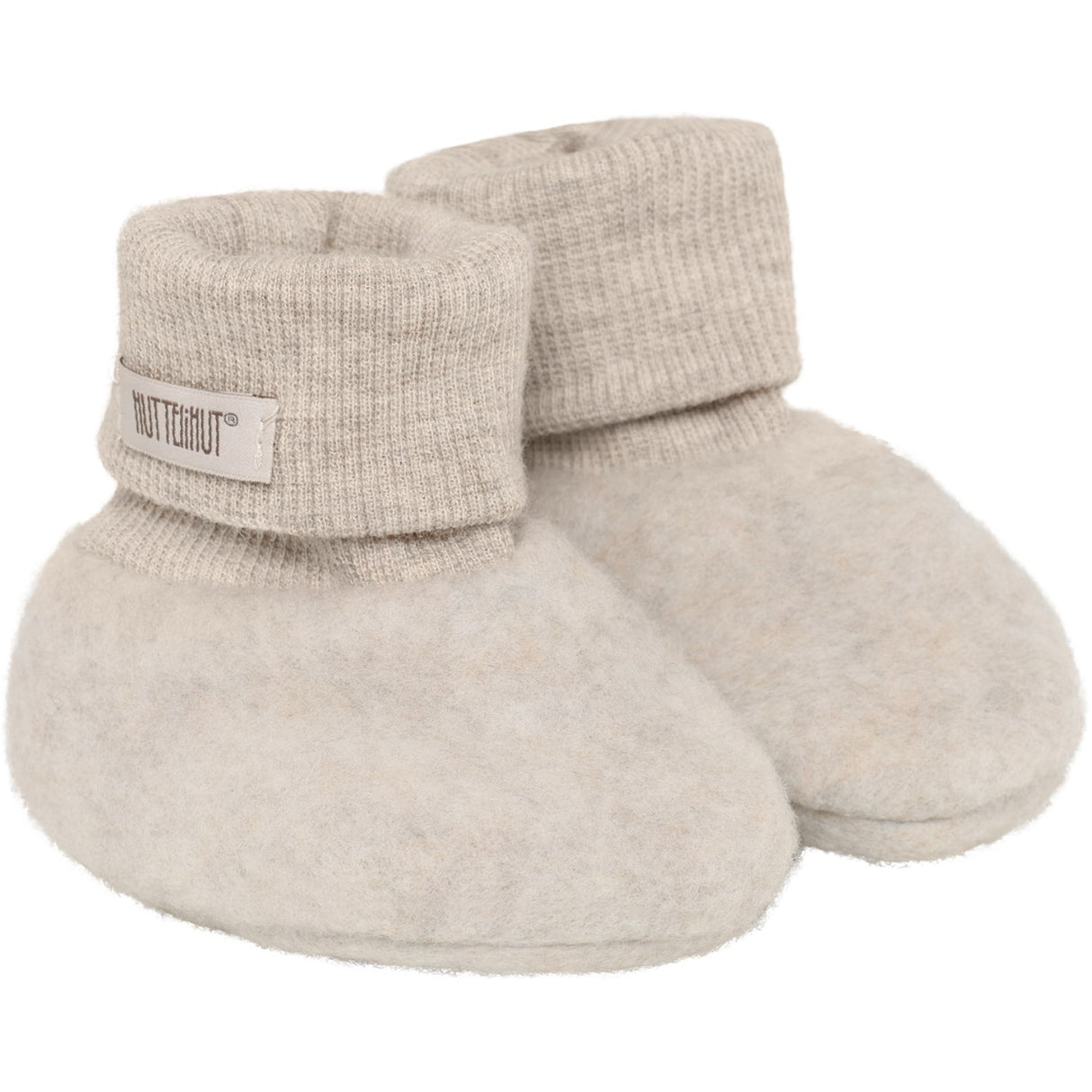 Huttelihut Camel Melange Footies Uld Fleece